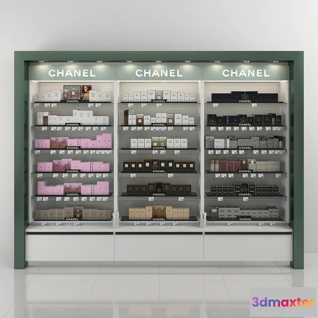 1541113 - Trade rack with perfume Chanel 3D Max
