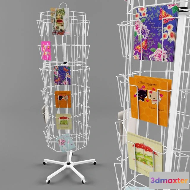 1549623 - Stand with postcards 3D Max