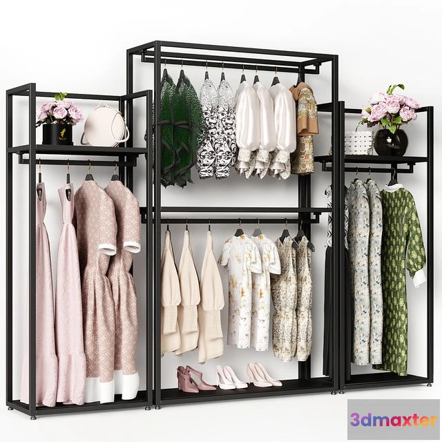1550893 - clothesstore hanger 4 3D Max