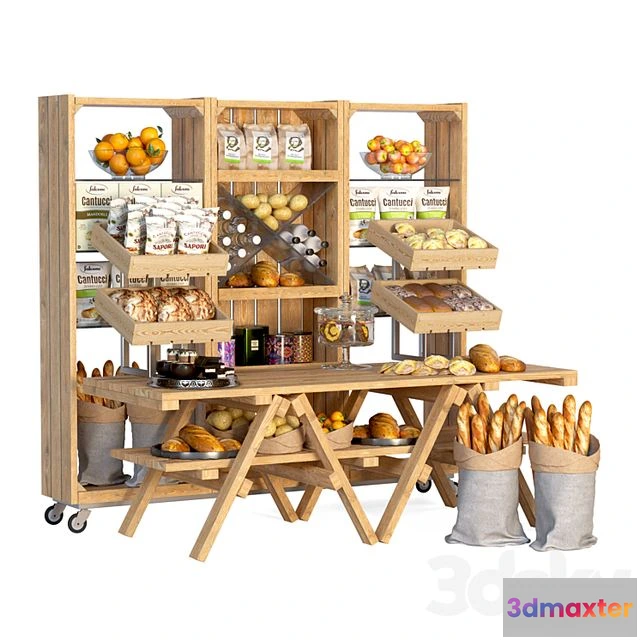 1559833 - Showcase at the Market with Products 3D Max