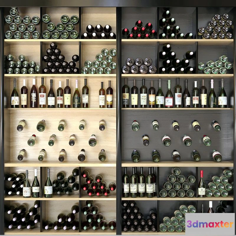 1560048 - Wine cooler 3. Alcohol wine bottle 3D Max