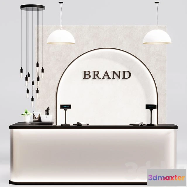 1564820 - Reception Clothing Store Cash Desk Service Counter 3D Max