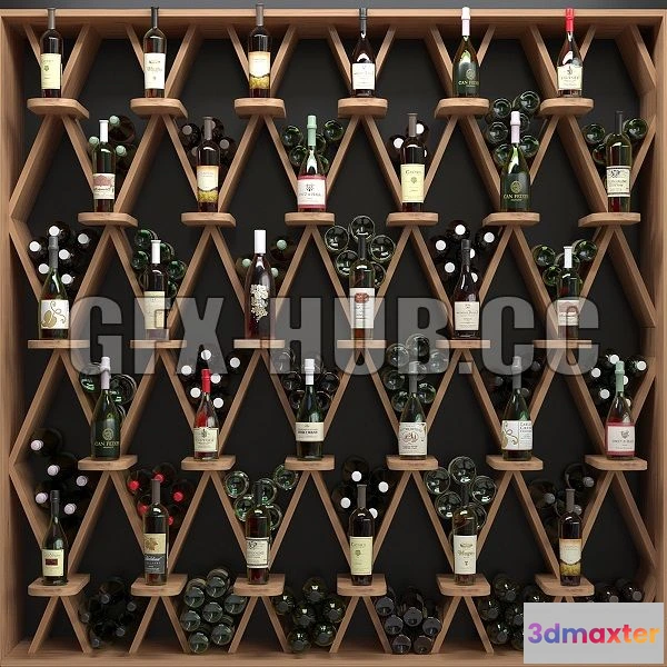 1568288 - Wine Shelf in a Liquor Store 2 Alcohol 3D Max