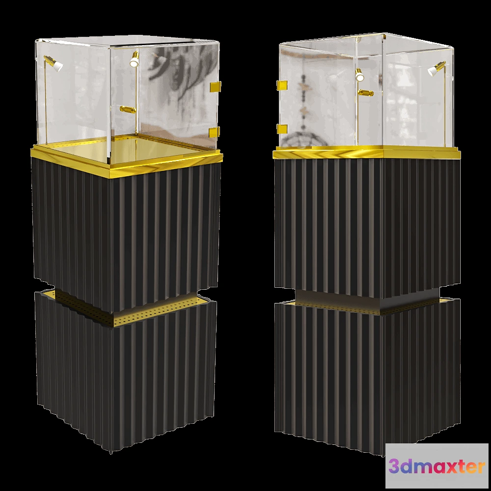 1666644 - FINIST - Floor showcases for one dessert Uno 3D Max