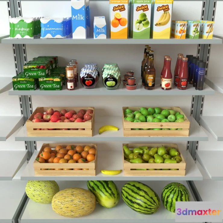 1666674 - other-models - Rack with products 3D Max