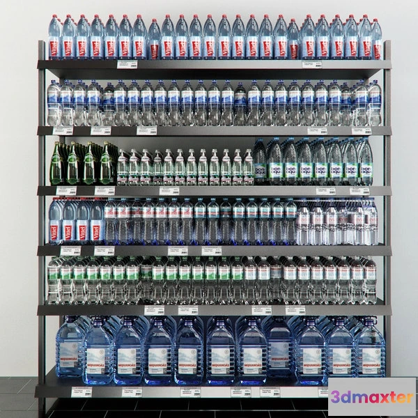 1666682 - other-models - Rack with mineral water 3D Max