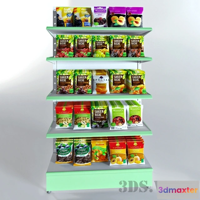 1666774 - other-models - Rack with dried fruits and nuts 3D Max