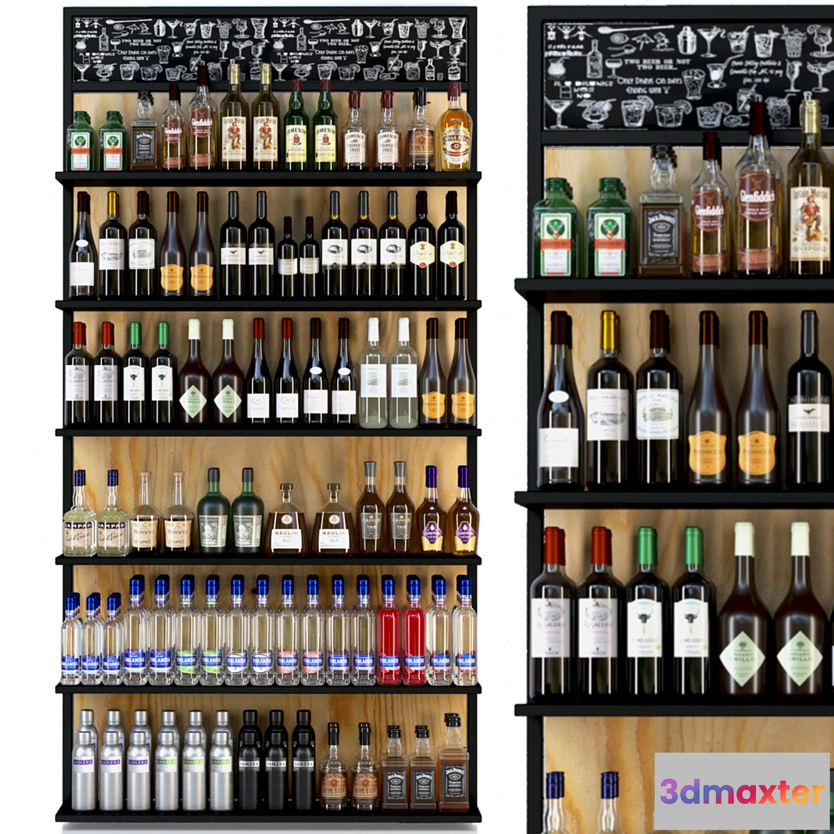 542383 - Showcase with alcohol in a supermarket 4. Wine