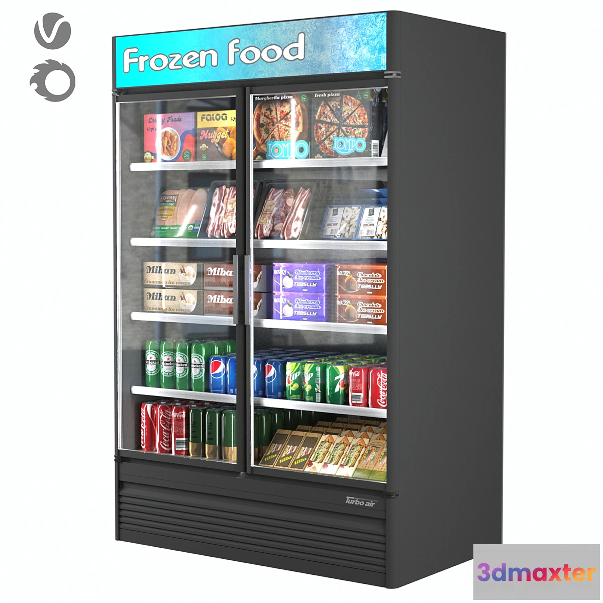 590048 - commercial refrigerator - turbo air