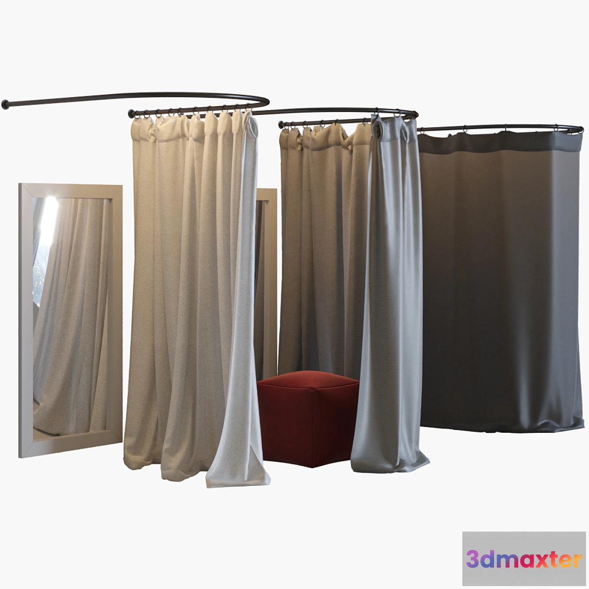 590704 - Fitting room with mirror