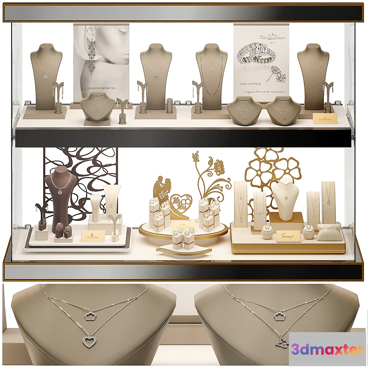 591828 - Jewelry showcase for a store. Jewelry stand. Display