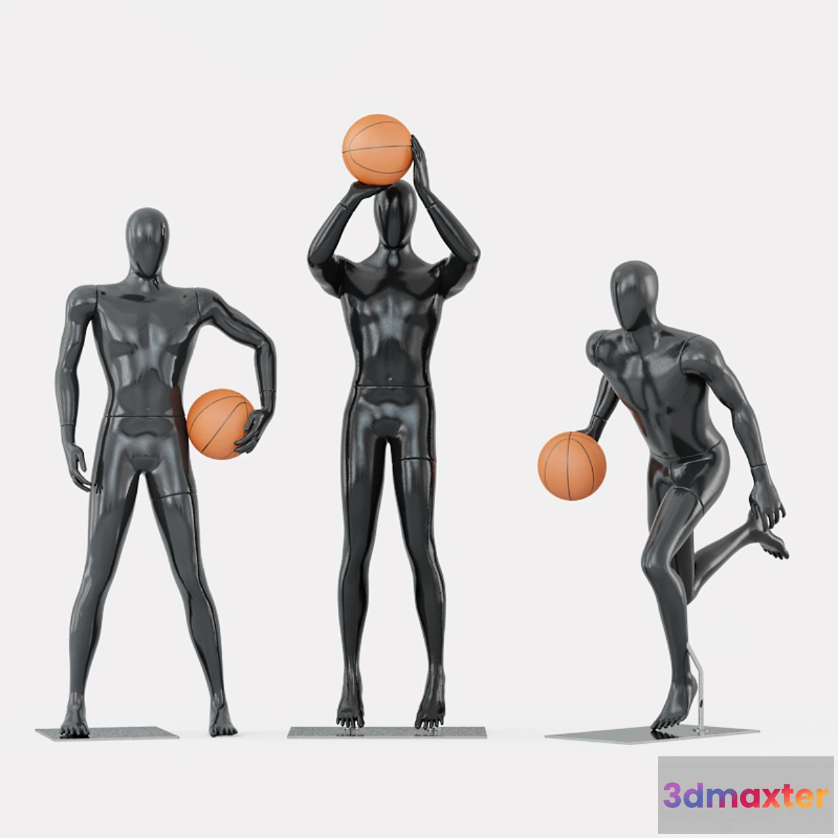 659625 - Three faceless mannequins basketball 29