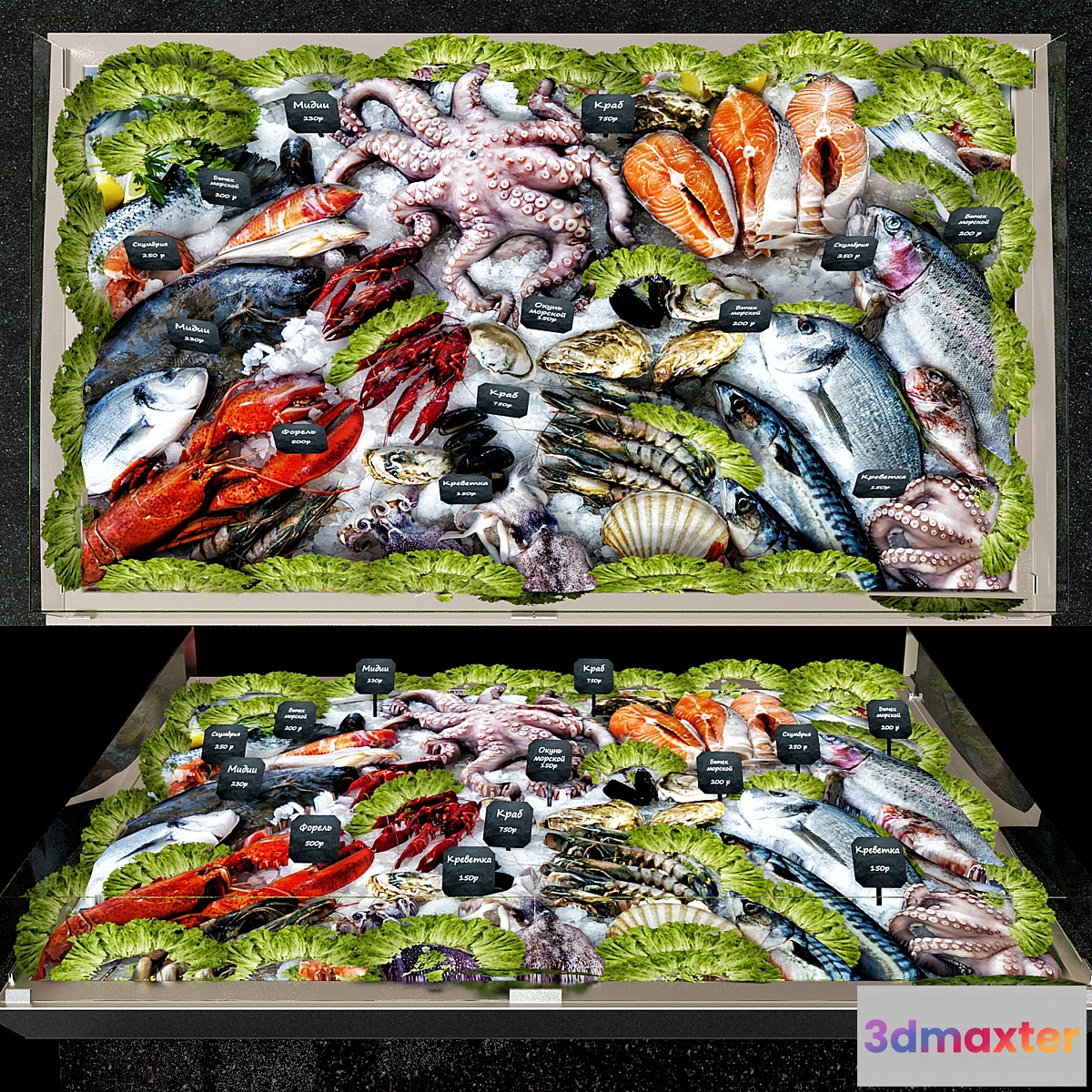 682662 - Showcase with seafood 2