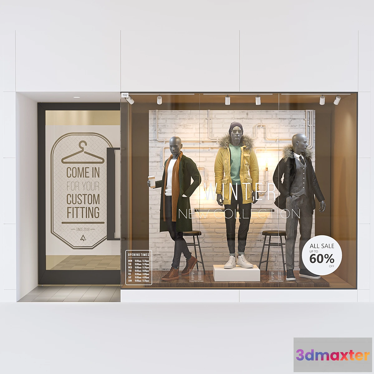 815114 - Shop front with male mannequin