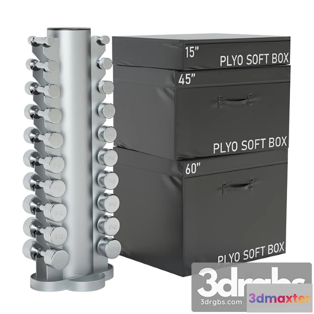 1058012 - Dumbbells and jump boxes