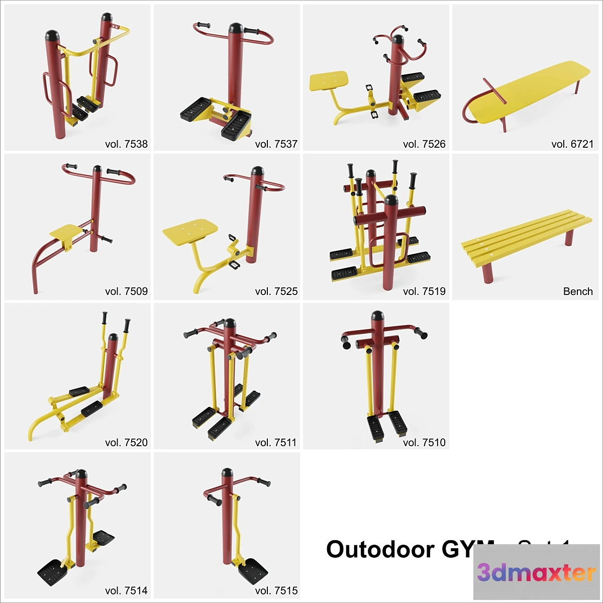 1278620 - Outdoor Gym Set 1 3D Max