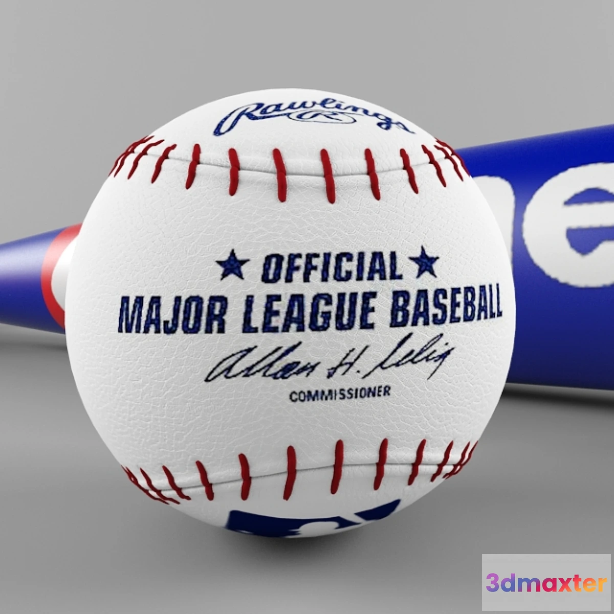 1282264 - ball et batte de baseball - No.2 3D Max