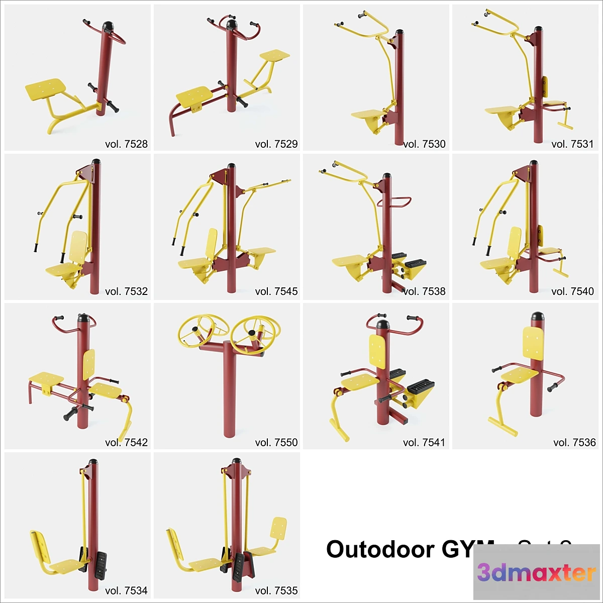 1286942 - Outdoor Gym Set 2 3D Max