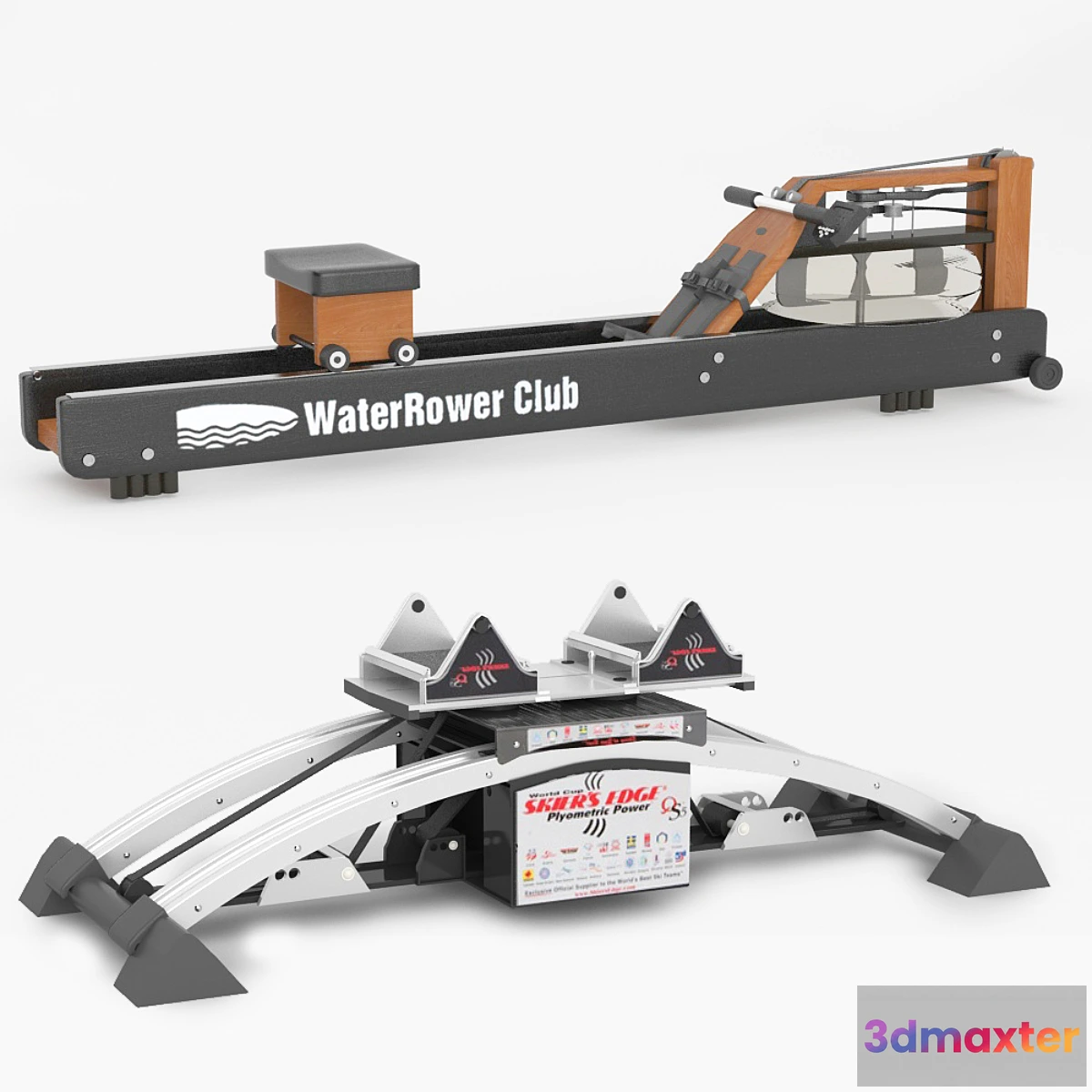 1291979 - Trainers Water Rower Club and Skier`s Edge 3D Max