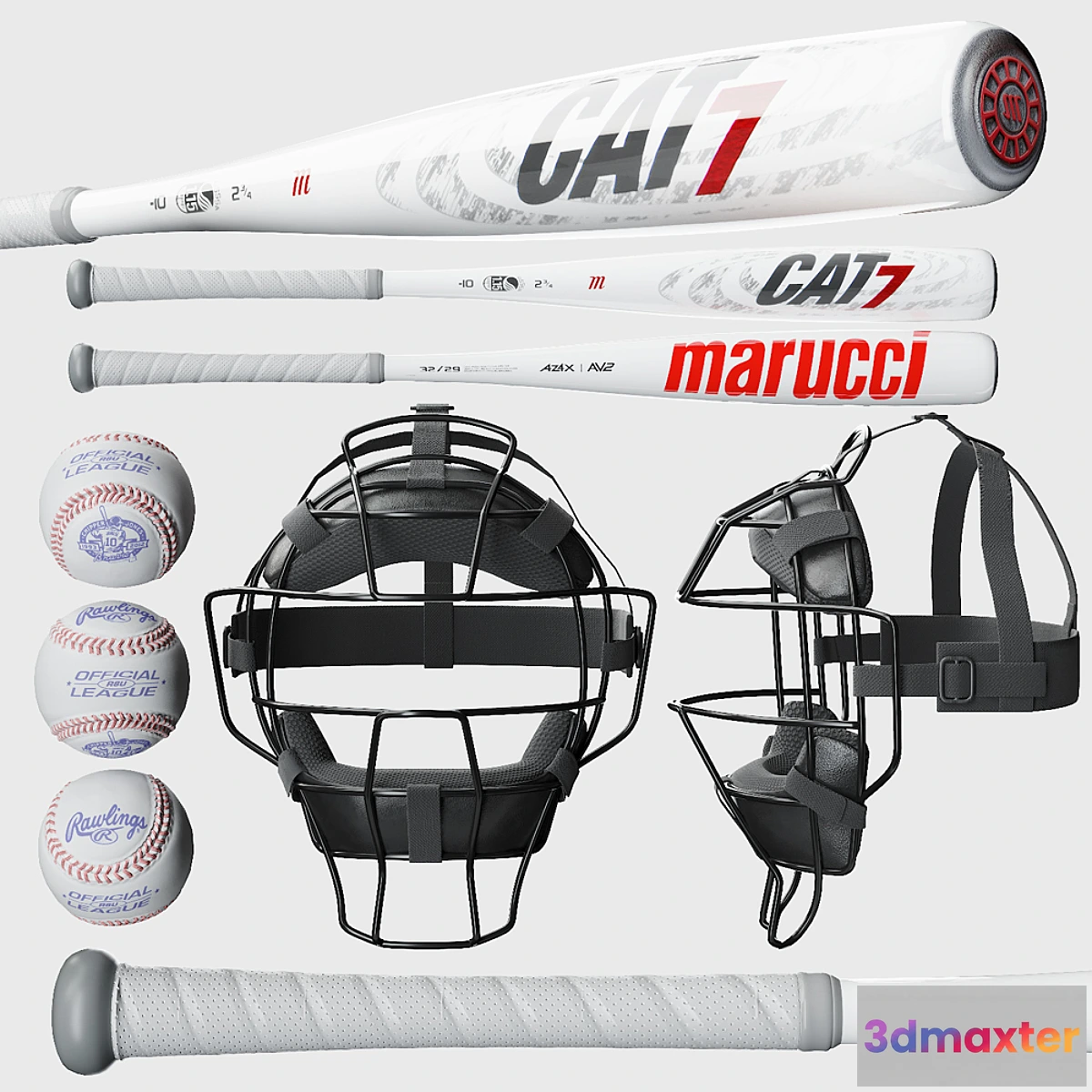 1301469 - Marucci MCBC7 Cat7 BBCOR Baseball Bat 3D Max