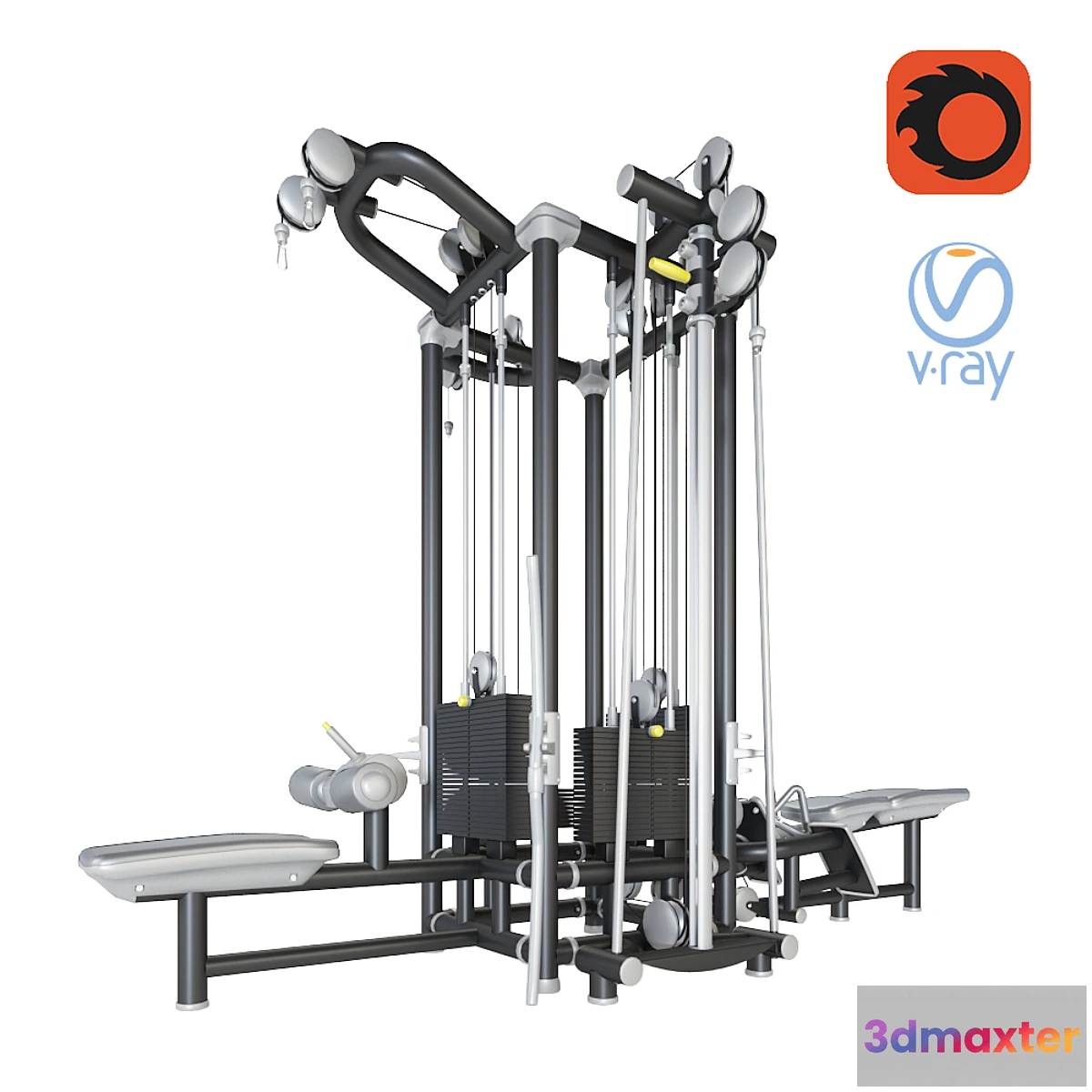 1320202 - Cable station black 3D Max