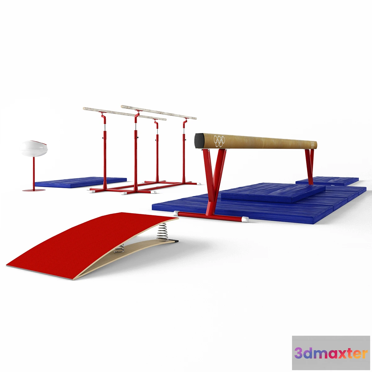 1326892 - Beam gymnastic and parallel bars 3D Max