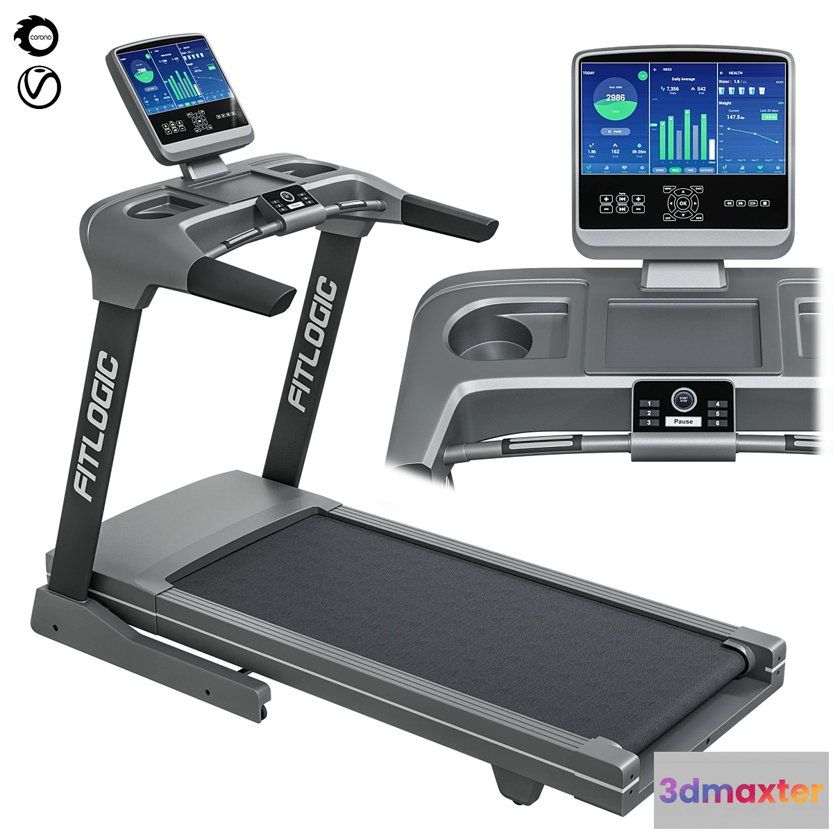 1327926 - Treadmill FitLogic - No.2 3D Max