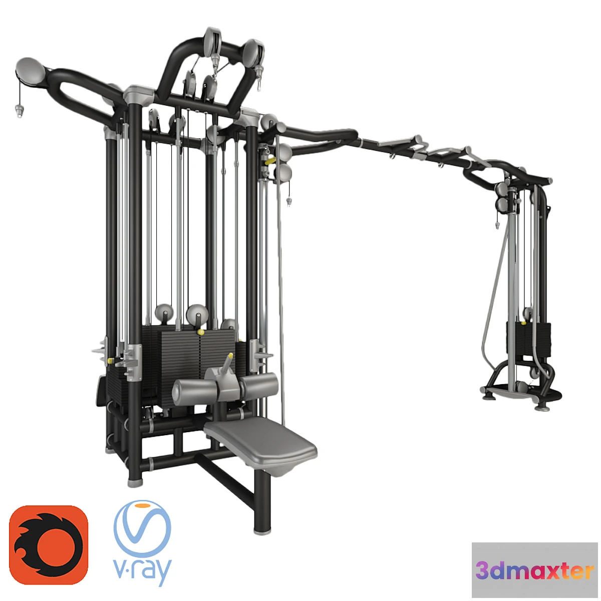 1396752 - Cable Station Black_Set 02 3D Max