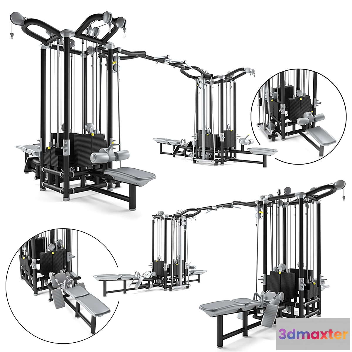 1405288 - Black Cable Station_Set 03 3D Max