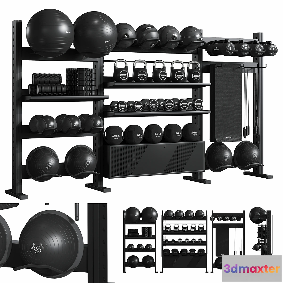 1411914 - ESP GYM Equipment Rack 3D Max