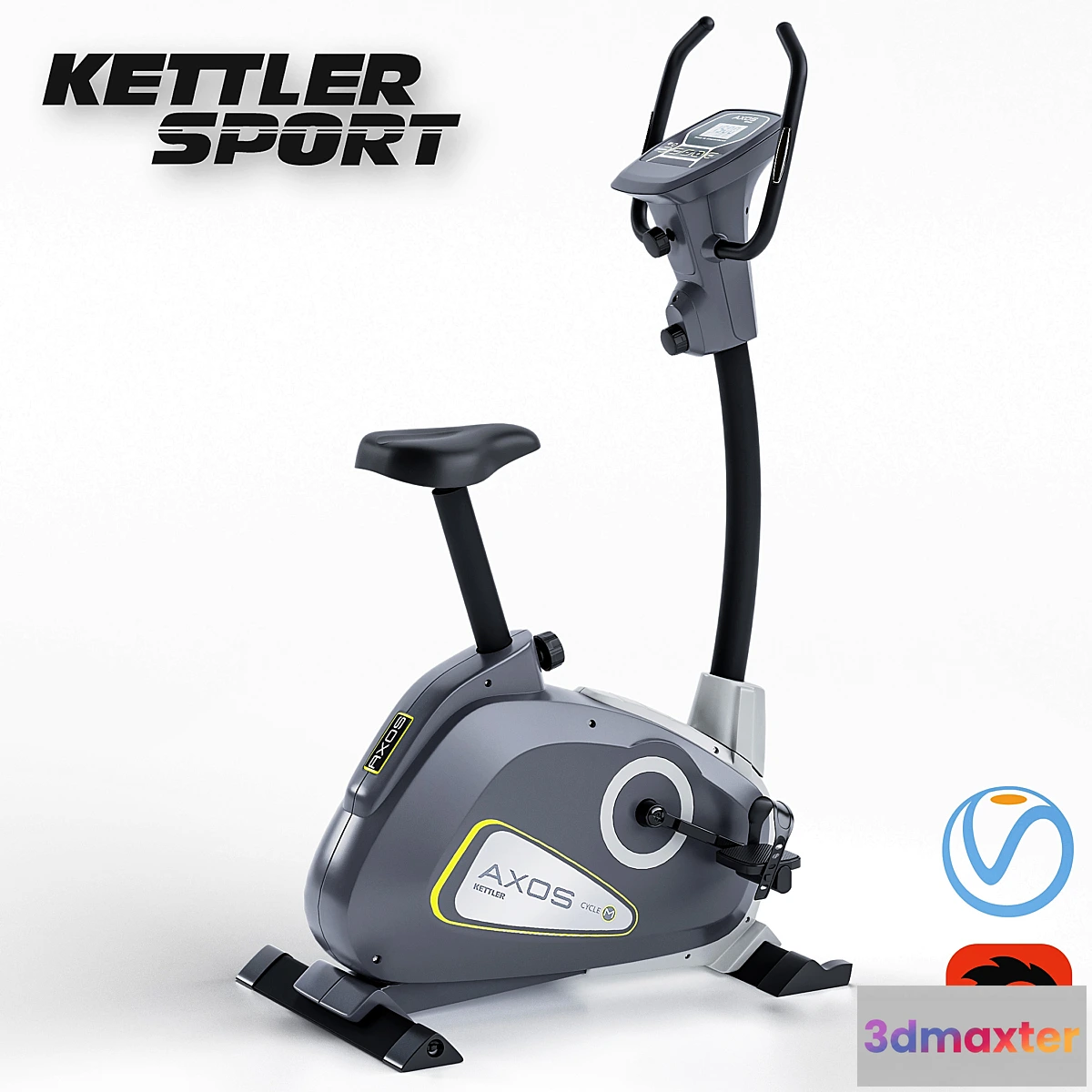 1426472 - Exercise Bike Kettler Axos Cycle M. Training apparatus 3D Max
