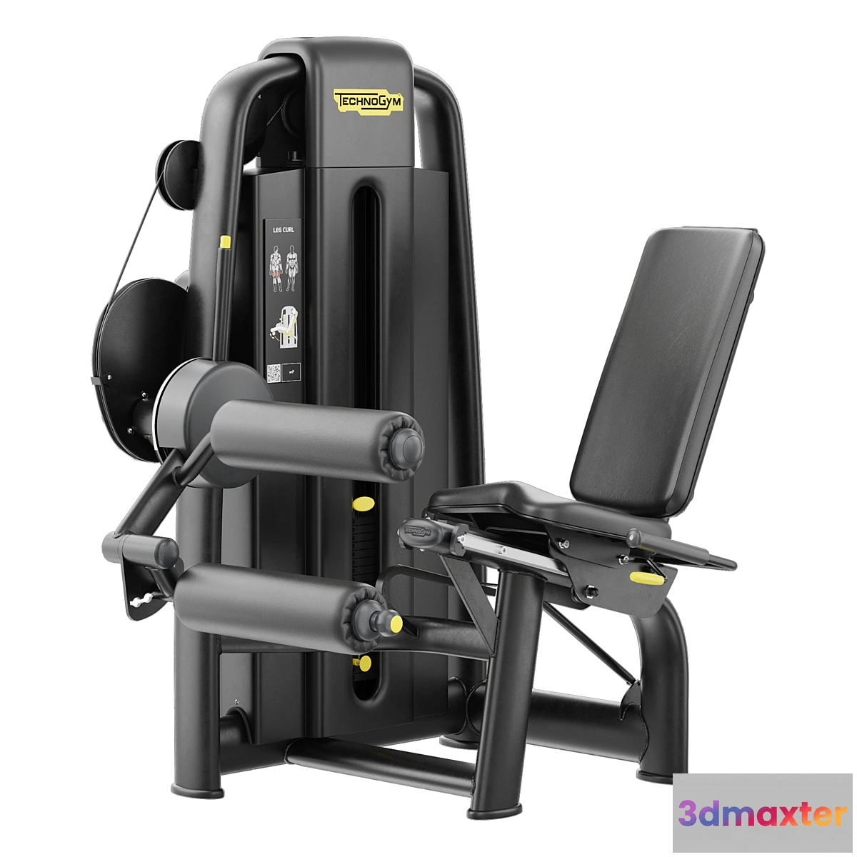 1450538 - Technogym Selection 700 - Leg Curl 3D Max