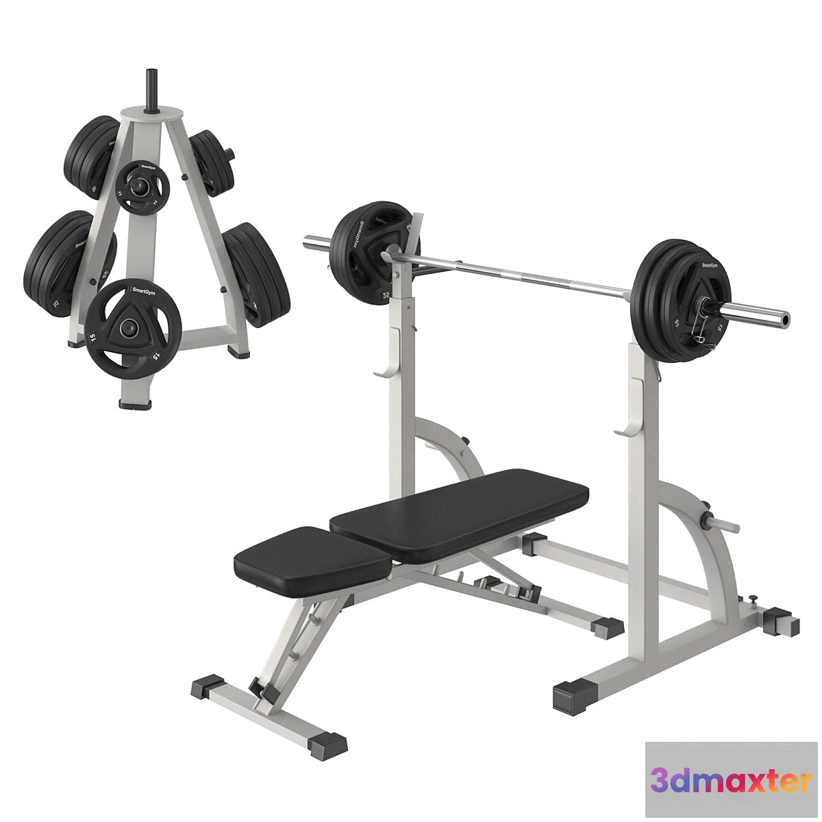 1470926 - Bench Press Barbell 3D Max
