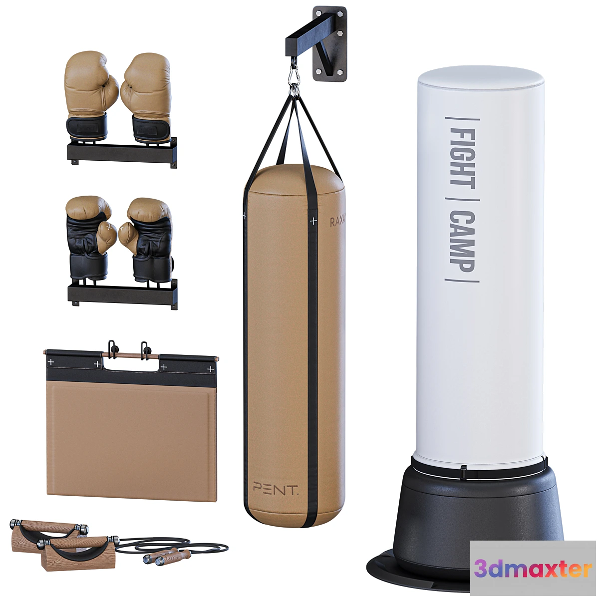 1473954 - PENT and Fight Camp Boxing Set 3D Max