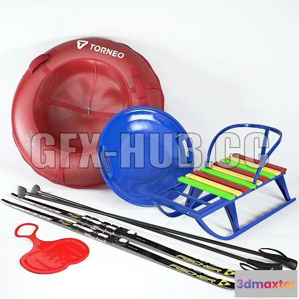 1543779 - Winter sports set 3D Max