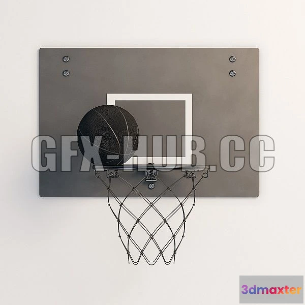 1557805 - SPANST Basketball Hoop and Ball 3D Max