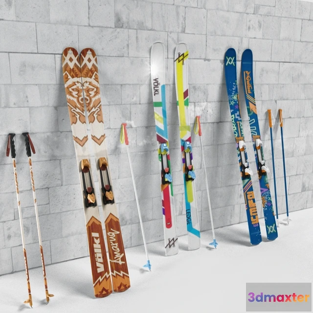 1666822 - other-models - Twin-tip ski 7 3D Max