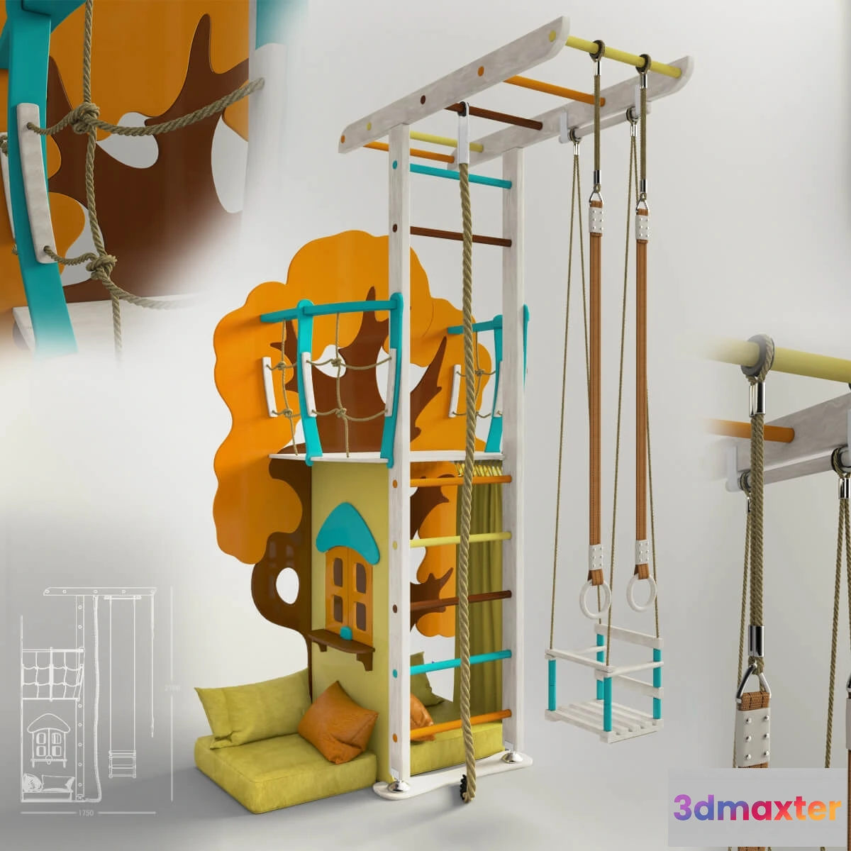 1666850 - other-models - Sports complex oak tree 3D Max