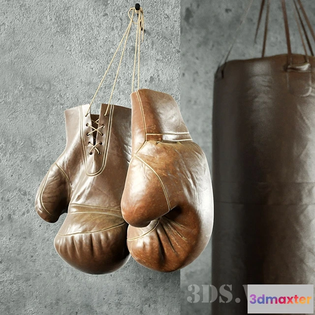 1666974 - other-models - Boxing gloves and punching bag 3D Max