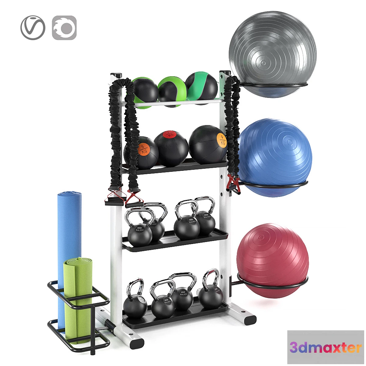 571172 - Fitness accessories rack