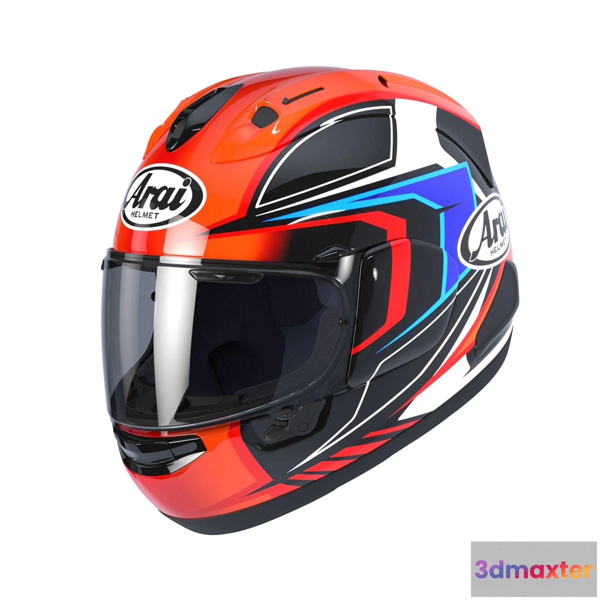682450 - ARAI RX-7V MAZE RED _ FROST BLACK motorcycle helmet