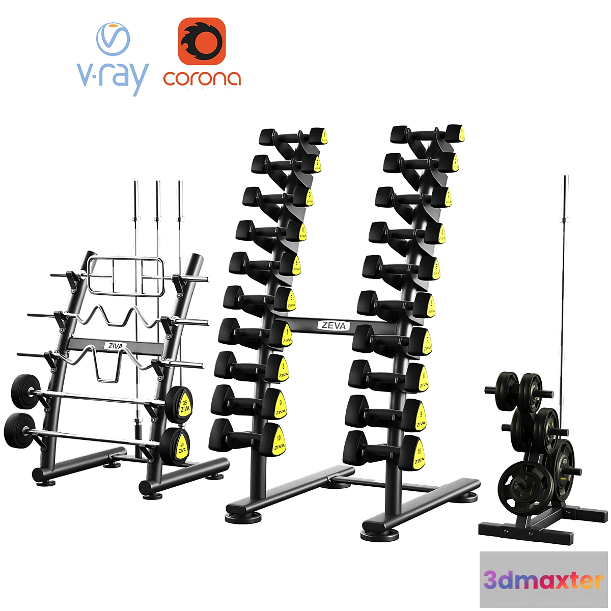 706308 - Dumbbell barbell set ZIVA