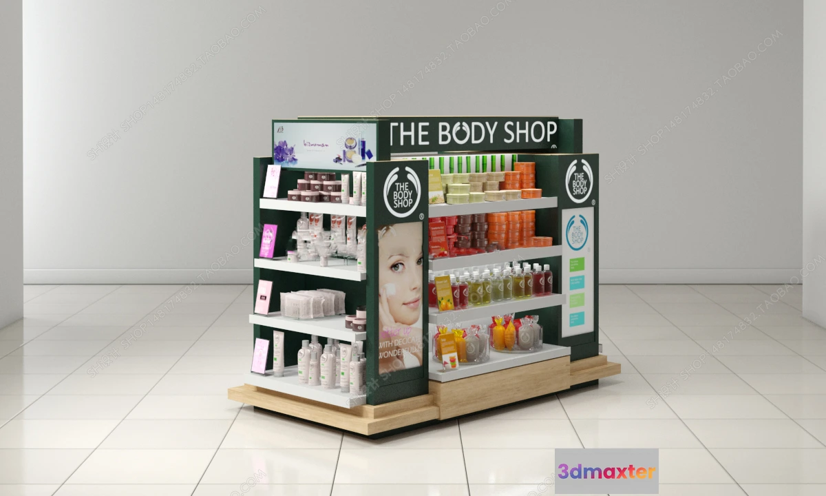 1138276 - Supermarket Shelf Cabinet - 3D Models - 0001