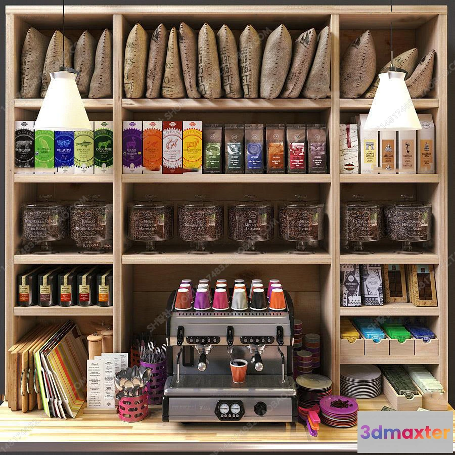 1138282 - Supermarket Shelf Cabinet - 3D Models - 0004