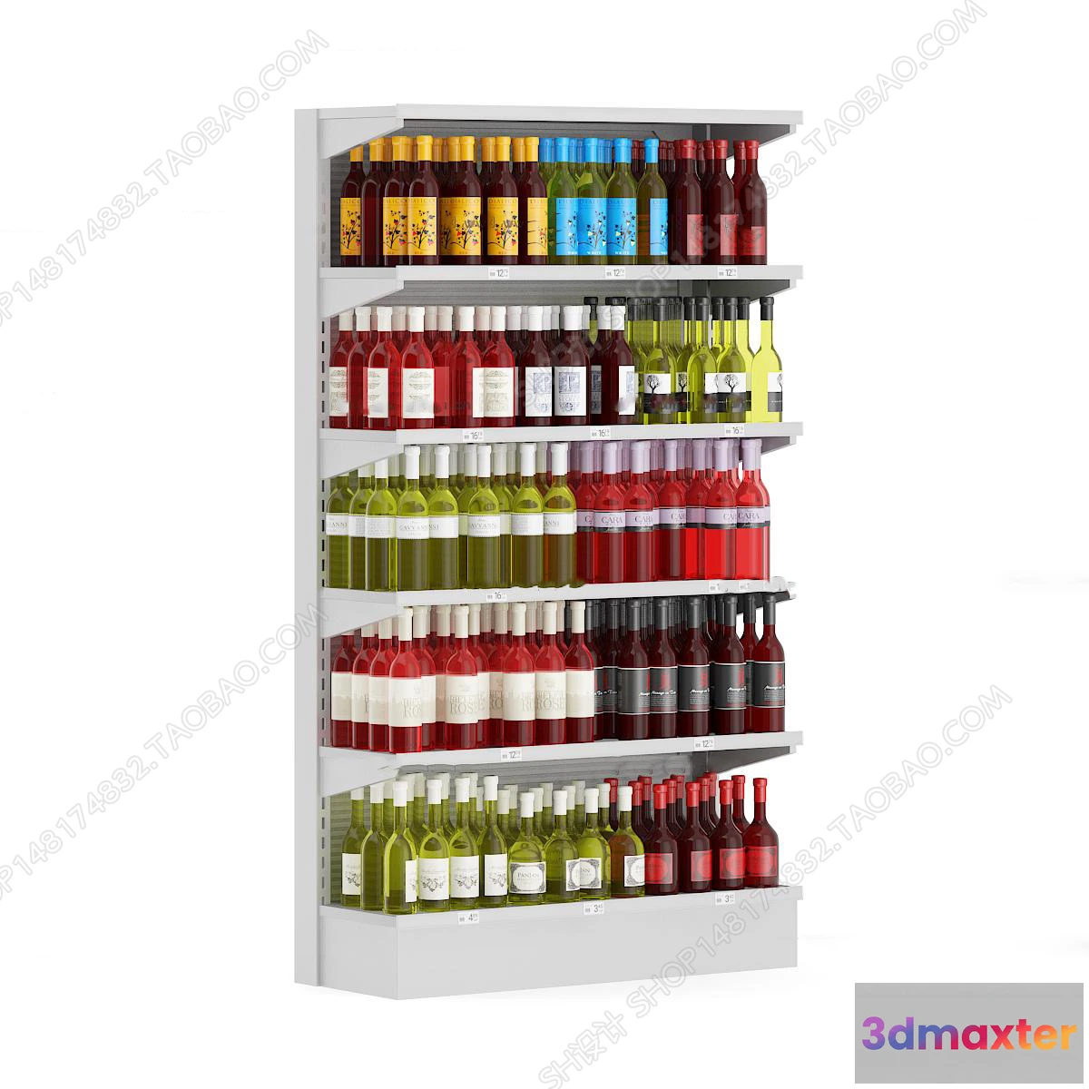 1138290 - Supermarket Shelf Cabinet - 3D Models - 0008