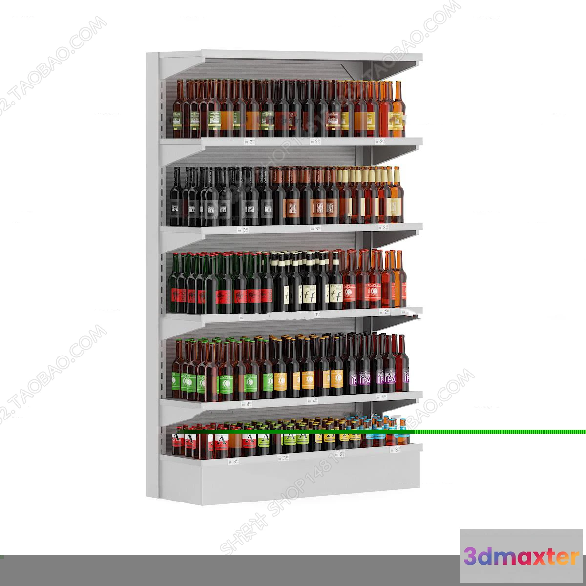 1138292 - Supermarket Shelf Cabinet - 3D Models - 0009