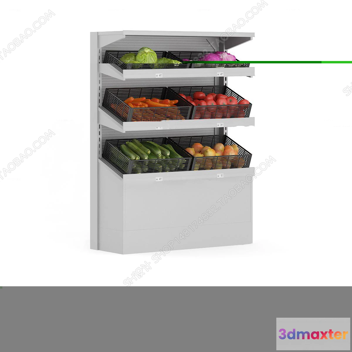 1138294 - Supermarket Shelf Cabinet - 3D Models - 0010