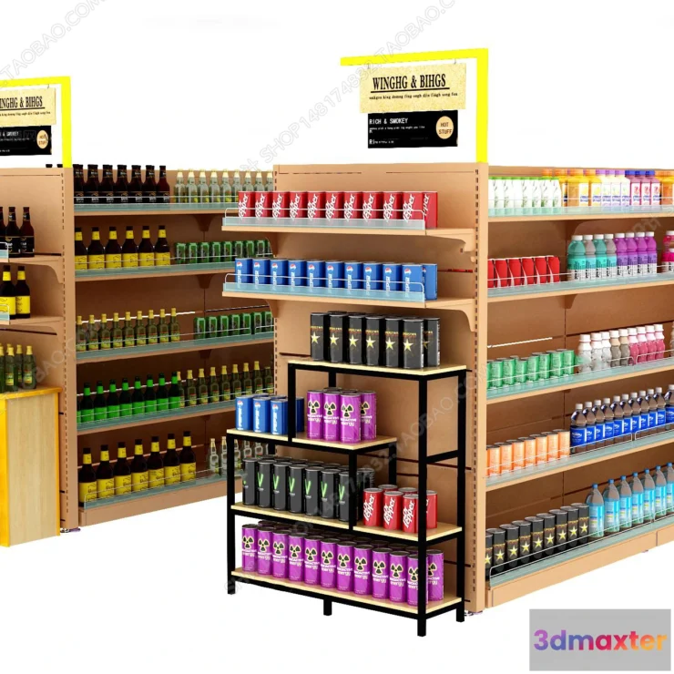 1138306 - Supermarket Shelf Cabinet - 3D Models - 0016