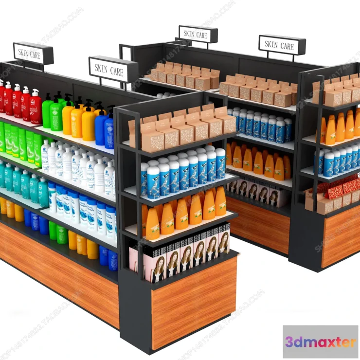 1138310 - Supermarket Shelf Cabinet - 3D Models - 0018