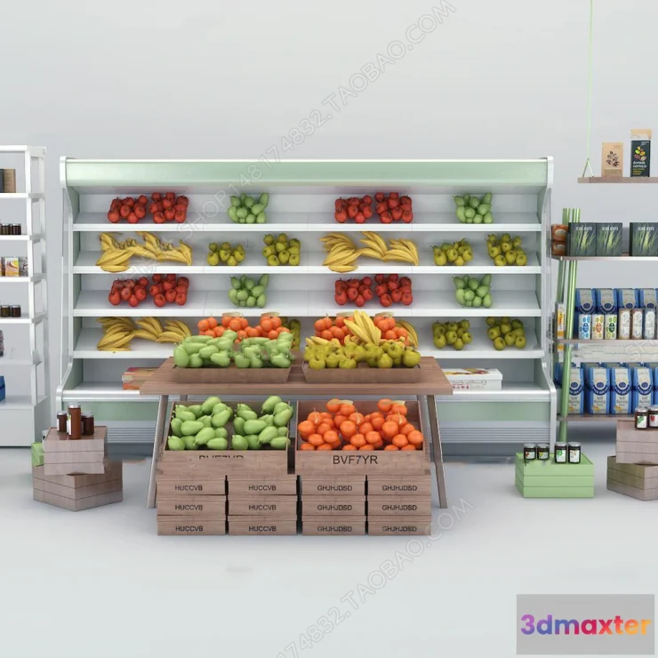 1138316 - Supermarket Shelf Cabinet - 3D Models - 0021